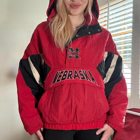 Vintage Starter Men's Nebraska Windbreaker Jacket - Picture 2 of 7